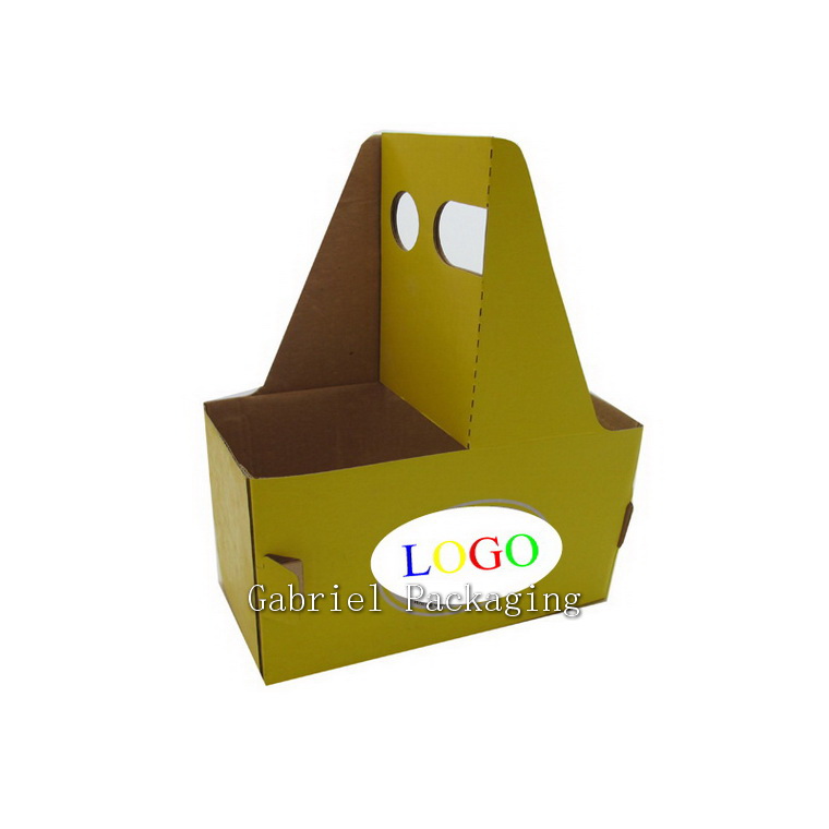 Customized Beer Gift Box Portable corrugated box packaging for 4 bottles