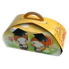 Cute Color Printing Paper Box with handle design
