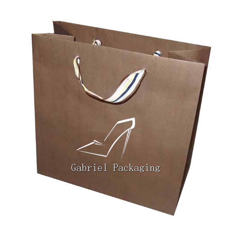 Custom Kraft Paper Bag with Shoe Design