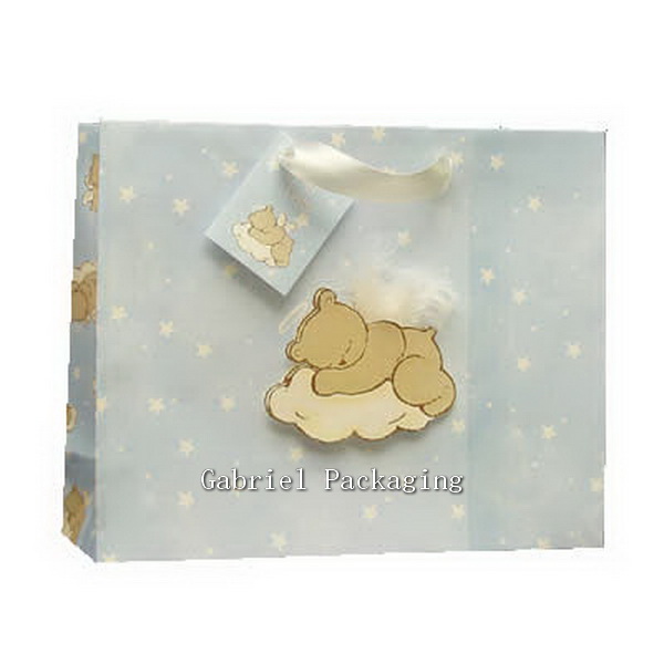 Custom Paper Shopping Bag for Children Clothing Promotion